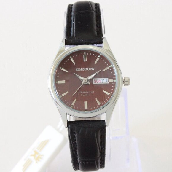 Women\'s Contemporary Dress Watch Silver With Black Strap 28mm main image 5